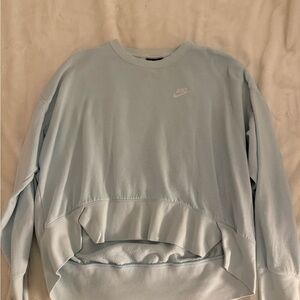 Nike Women's Pastel Blue Crew Neck Sweater